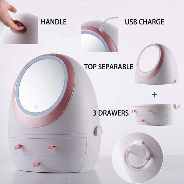 White Makeup Organizer