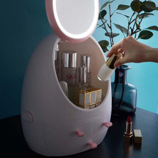 White Makeup Organizer