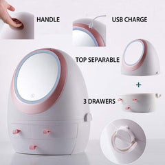 White Makeup Organizer